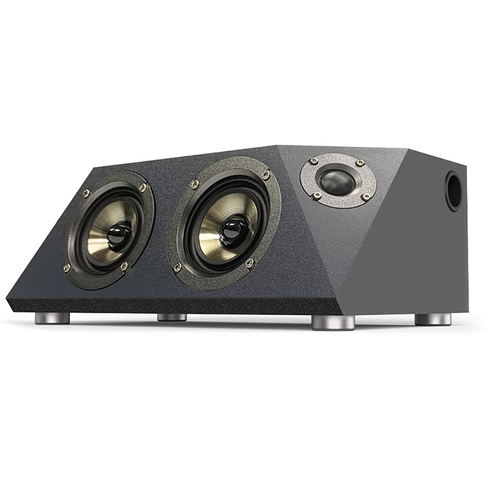 Altavoces de estantería Bluetooth 5.1 de alta potencia de 55 W × 2, monitores estéreo activos de campo cercano con fibra óptica, disco U, AUX y entrada coaxial