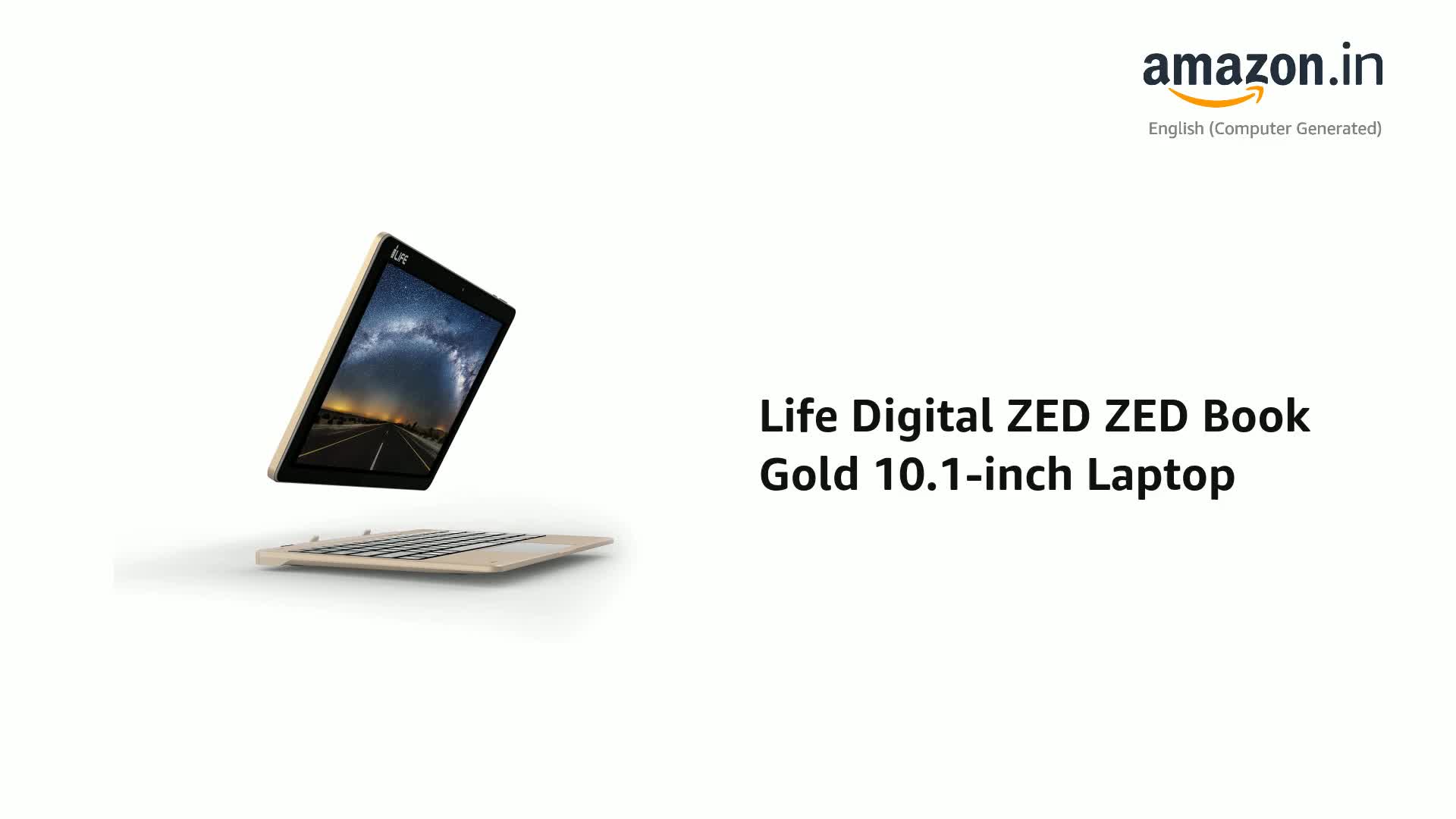 Life Digital ZED ZED Book Gold 10.1-inch Laptop (Atom/2GB/32GB SSD