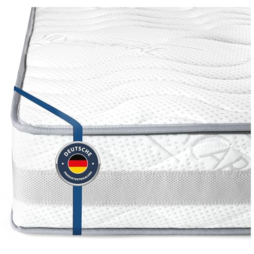 BMM Matratze 90x200cm Komfort 23 H3 fest/Kaltschaummatratze Öko-Tex Zertifiziert/ergonomische 7 Zonen Matratze Höhe 23cm Komfort 23 / Matratzen Deutsche Produktentwicklung