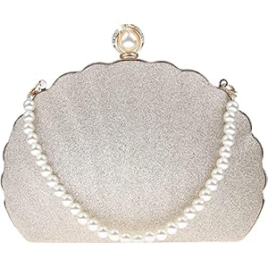 Tassen for vrouwen mini crossbody tas feest bruiloft banket avondtas tas portemonnee, dames koppeling elegante eenvoudige tas shell avond cocktail tassen kleine handtassen (Color : Champagne)