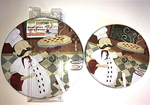 Range Kleen Burner Kovers Stove Top Covers Italian Chef Set of 4