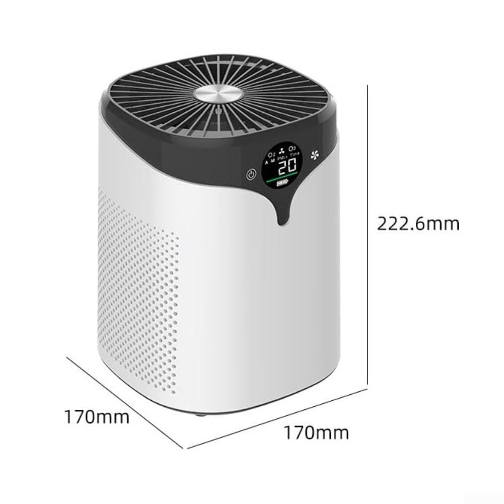 Purificateur d'Air HEPA H13 Silencieux 22dB pour Chambre 45m² - 3 Étages Poils Animaux pour poussière pour fumée