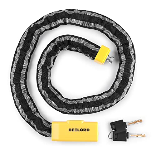 Beelord Bike Chain Lock 2.8Ft Heavy Duty Bike Lock Anti-Theft Bicycle Chain Lock 8Mm/0.32Inch Thicker Bicycle Lock Chain Bike Lock With 2 Keys For Bike, Motorcycle #TOP11