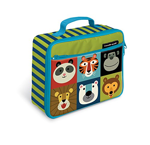 Crocodile Creek Eco Kids Jungle Jamboree Insulated Lunch Box with Handle, 9.5&Quot