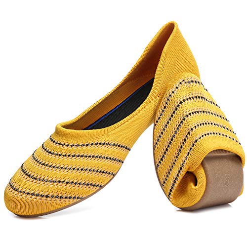 Heawish women's ballet flats for women pointed toe slip on leopar…