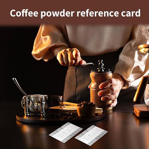 Tischlötchen Kaffeegrößen - Zwei Referenzkarten von Pulver Getreide | Leitfaden vergleichende Granulometrie -Anfänger für Haus, Daily Brewing Filter,