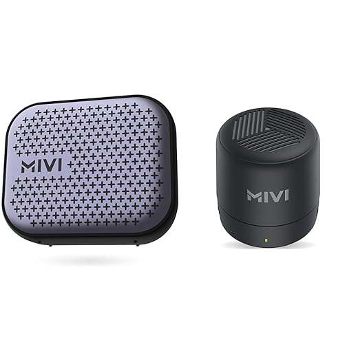 Mivi Roam 2 Bluetooth 5W Portable Speaker,24 Hours Playtime & Play Bluetooth Speaker with 12 Hours Playtime. Wireless Speaker Made in India with Exceptional Sound Quality, Portable
