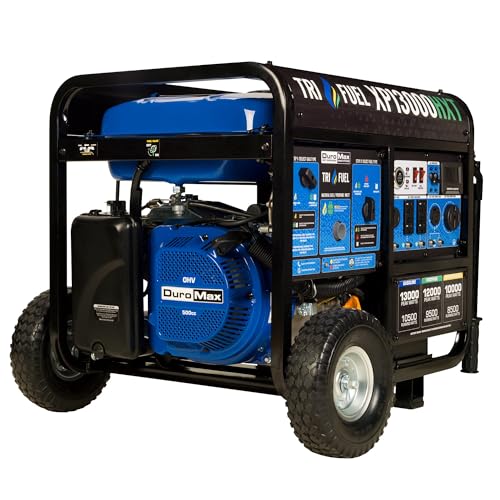 DuroMax XP13000HXT 13,000-Watt 500cc Tri Fuel Gas...