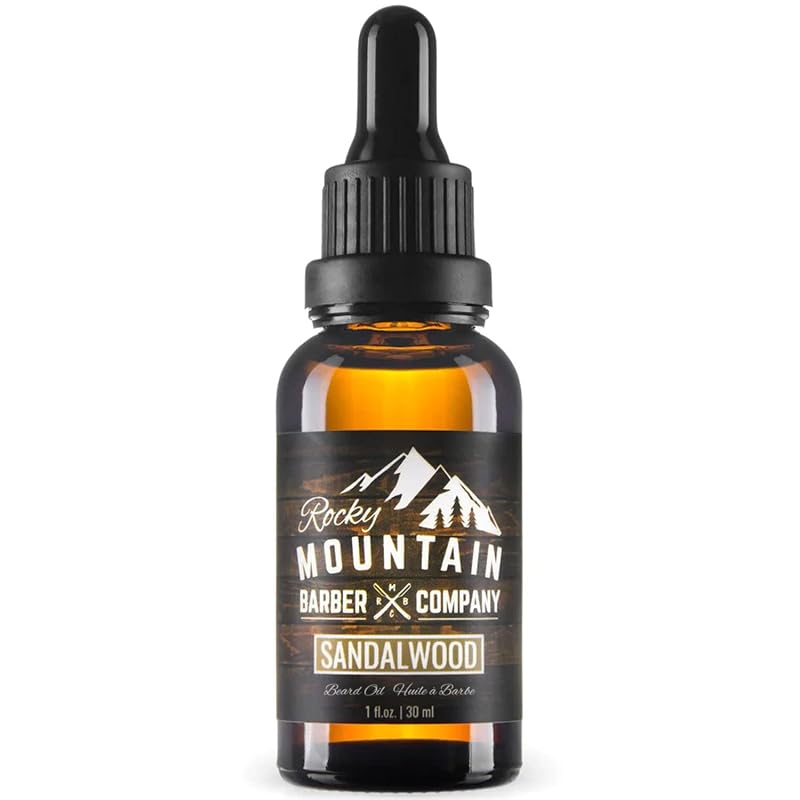Óleo para Barba e Bigode Rocky Mountain Barber Company com Sândalo, 28 g