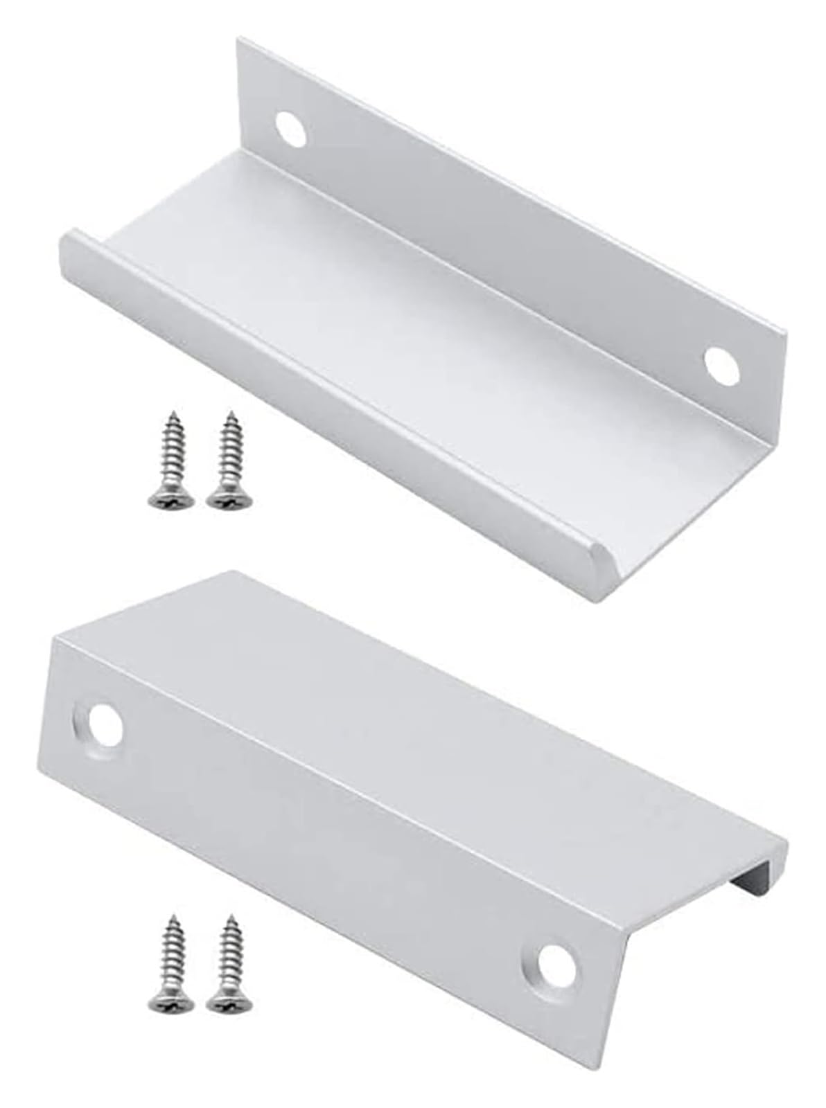 Mbhhu White Hidden Drawer Pulls，2 Pack Finger Pull Handles Concealed Kitchen Cupboard Handles Hidden Cabinet Pull Handles Drawer Pulls For Bedroom Bathroom Wardrobe(Length:1000mm)