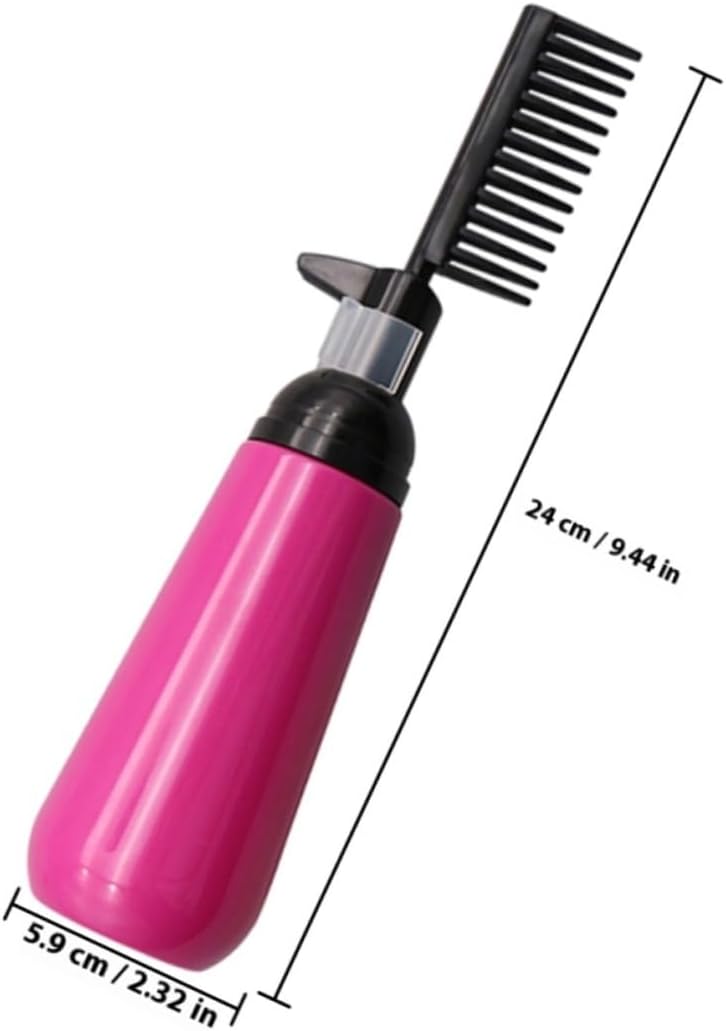 2pcs Hair Dye Bottles Comb Applicator Bottles for Stylist Hair Dye Salon Supplies Random Color