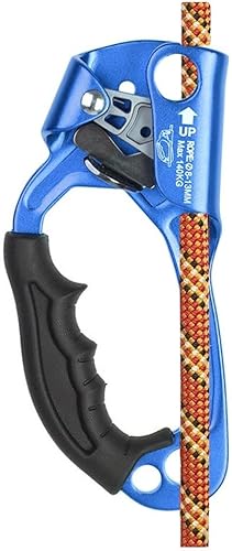 Miniatura 16 de SRT Escalada Mano Ascender Aviación Luz Aleación Montañismo Roca Ergonómico Equipo de Rappel Equipo Ascender Ascender Arborista Trepador Aparejo