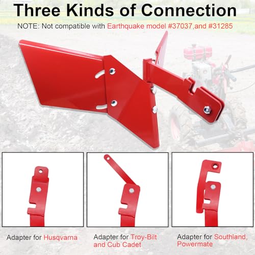 15683 Hiller-Furrower Kit Attachment for Rear Tine Tillers, Adjustable Plow Wing, Rear Tine Tiller Rototillers,Three Kinds of Connection, Easy to Install, for Various Areas of Cultivated Land