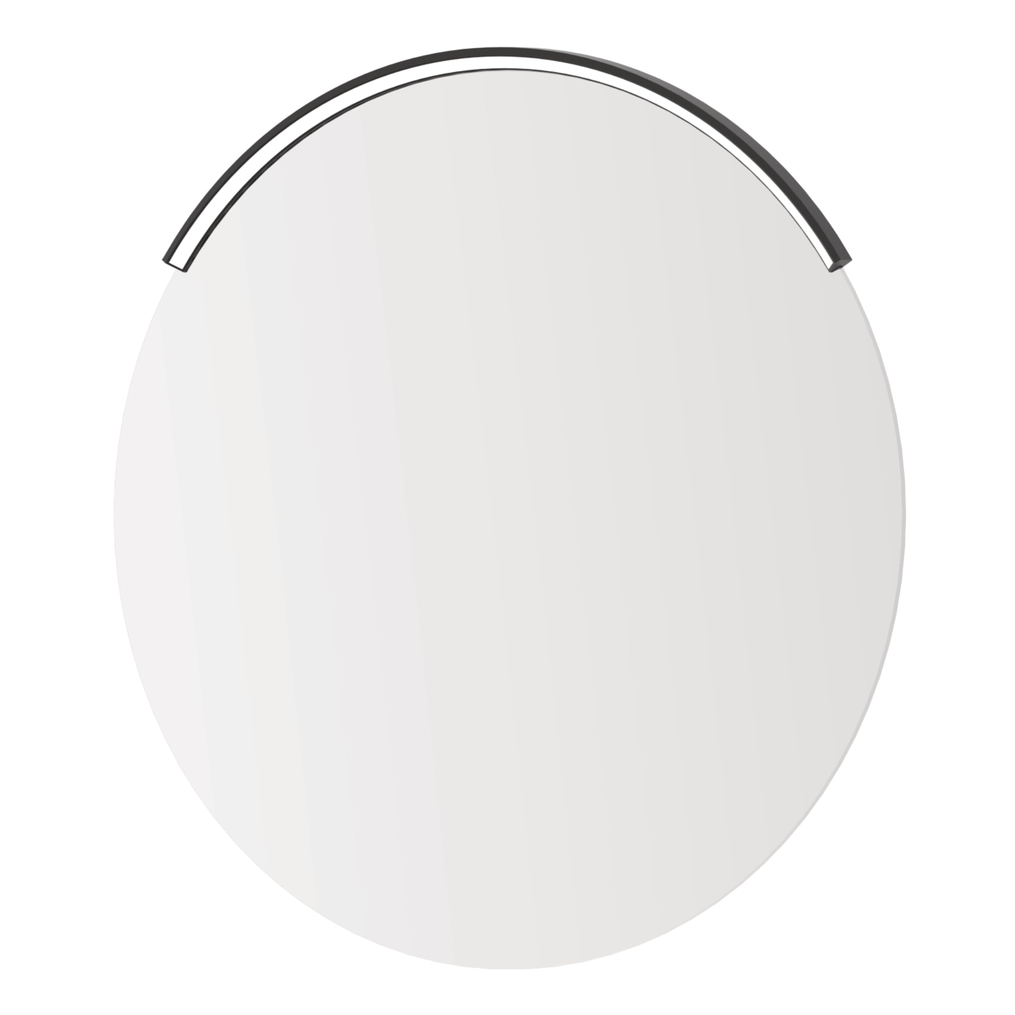 kalb | CURVIA, LED Spiegellampe, Gebogene Spiegelbeleuchtung für runde Spiegel Ø 60, 70 & 80 cm, 12VDC, 6W, neutralweiß 4000K, IP44, flimmerfreies Schminklicht, schwarz matt, Aluminium (70cm)