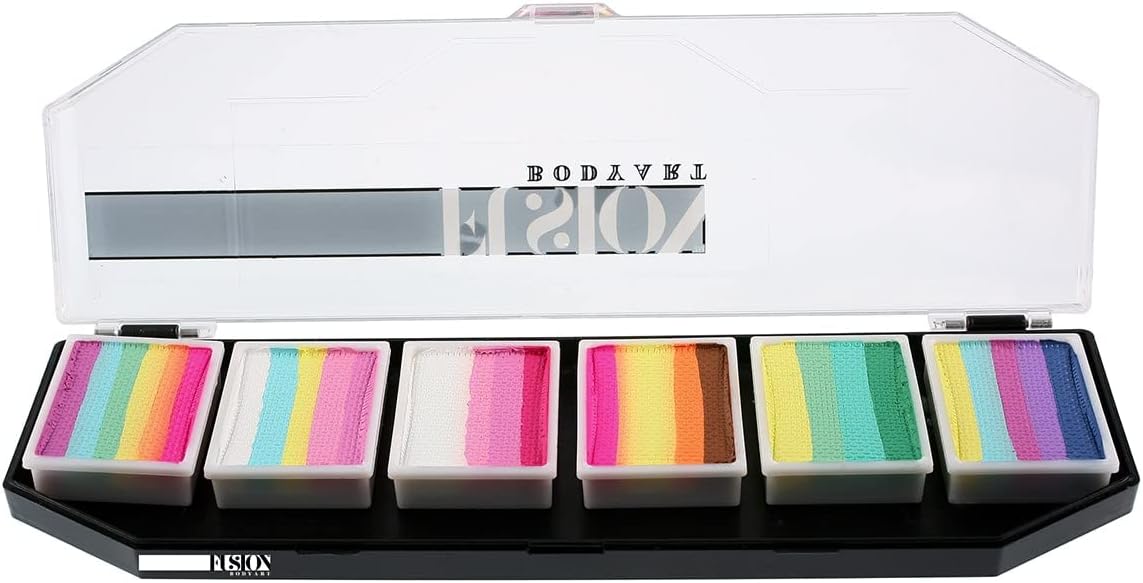Fusion Body Art - Lodie Up Face Painting Palette | Cute Pastel Rainbow