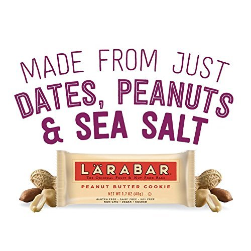 LÄRABAR Peanut Butter Cookie, Gluten Free Vegan Fruit & Nut Bars, 10 Ct