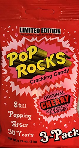 Pop Rocks Crackling Candy Retro LIMITED EDITION Original CHERRY Anniversary Pack 12 Pks