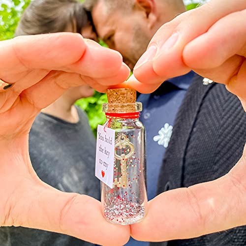 Romantic-Message-in-a-bottle-to-give-boyfriend-or-girlfriend-Wedding-anniversary-love-gift-Wish-jar-with-a-card-for-husband-or-wife-Key-in-a-bottle-You-Hold-The-Key-to-My-Heart