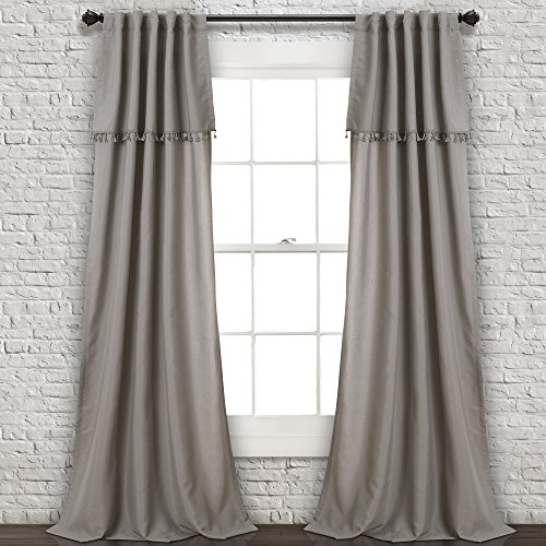 Lush Decor Ivy Tassel Light Filtering Window Curtain Panels Pair