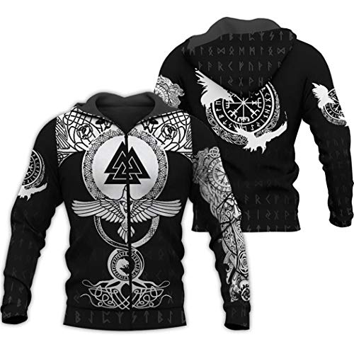 Sweat Harajuku homme avec motif tatouage 3D et capuche protectrice - 4