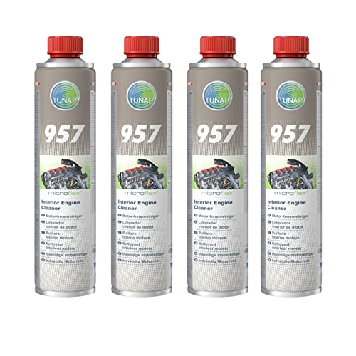 TUNAP 4 x 400 ml micrologic Premium 157 Motor de Limpieza Papelera motorölsystem Motor Limpiador Motor Limpiador Interior Sin disolventes/1 Lata Suficiente para 3 – 6 litros antifricción