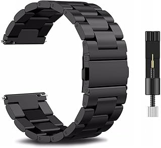 T TECLUSIVE 24mm Stainless Steel Metal Strap Watch Chain Compatible for Casio GMa-s2100 / G Shock GA2100 / Suunto 9 Baro T...