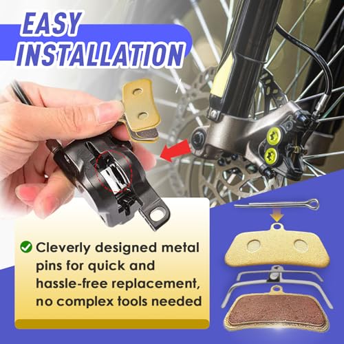 Image of 2 Packs Replacement Genuine Front and Rear Basin Brake Pads for Sur Ron Light Bee X /S, Talaria Sting MX3 R /MX4 and Segway X160 /X260, Electric Off-Road Bike Replacements