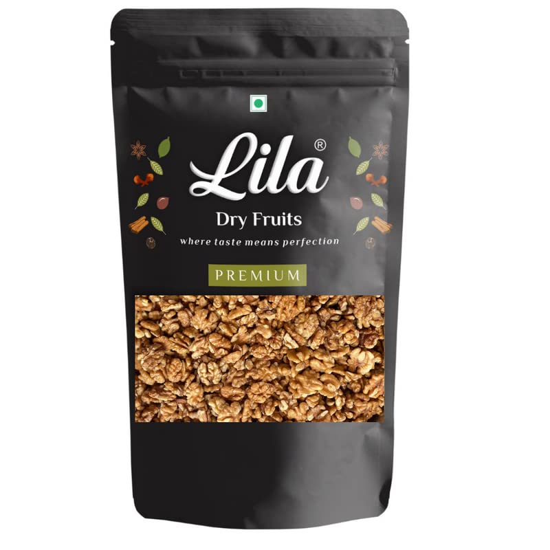 Image of LILA DRY FRUITS 100% Natural Raw Walnut Kernels 4pcs & 2pc. Mix Value Pack | Premium Akrot Giri | High in Protein & Iron | Low Calorie Nut | Dry Fruit 900gm