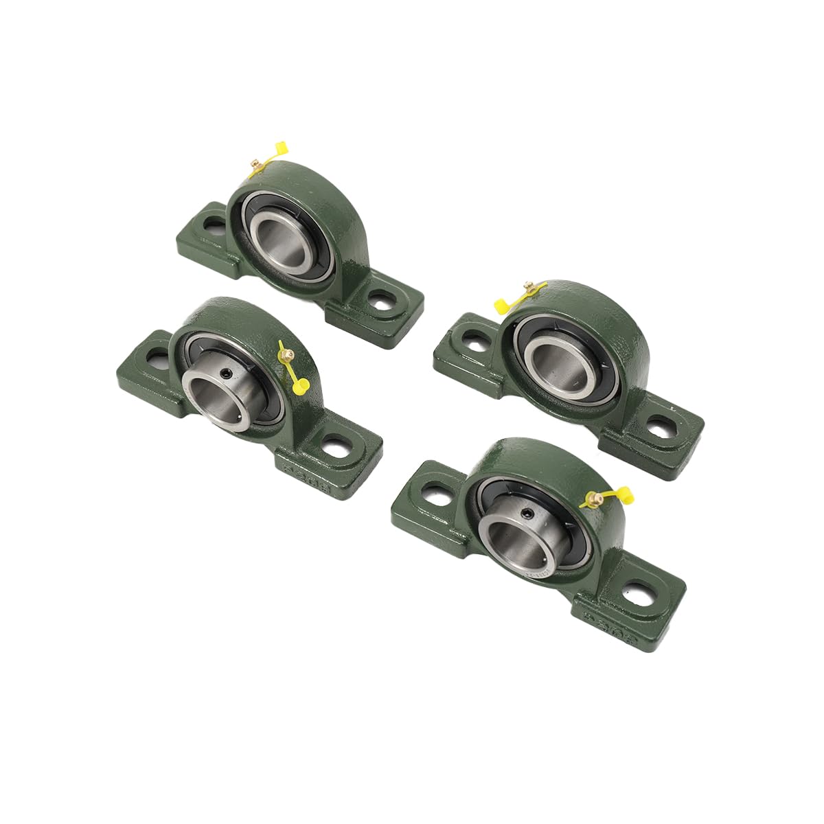 Juego de 4 rodamientos UCP 208, unidad de rodamiento vertical, tipo P, rodamiento lineal, diámetro del eje (ID) 38,1 mm para máquinas de carga M