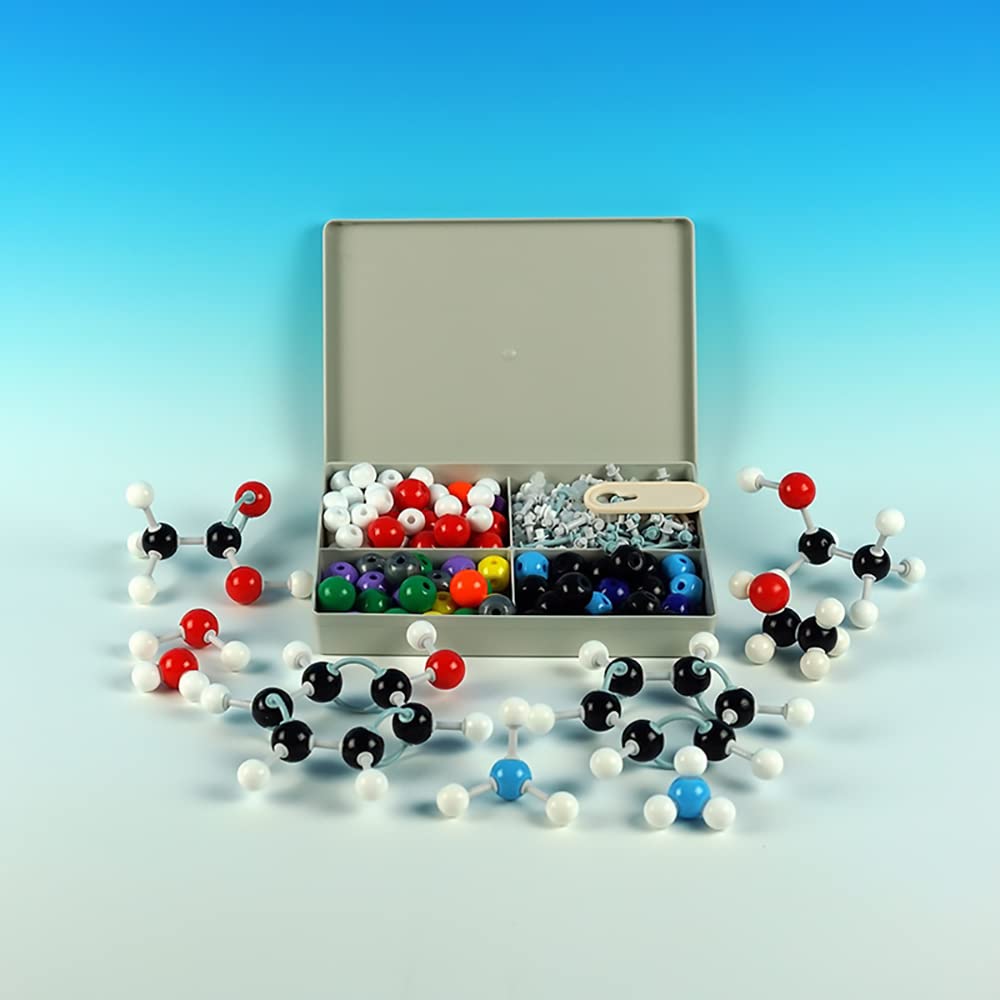 Set di 240 modelli molecolari per strutture organiche inorganiche, per insegnanti, studenti, scienziati, lezioni di chimica