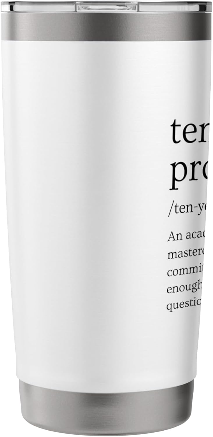 Funny Tenured Professor Definition | Tenure Promotion Stainless Steel Insulated Tumbler - Image 4