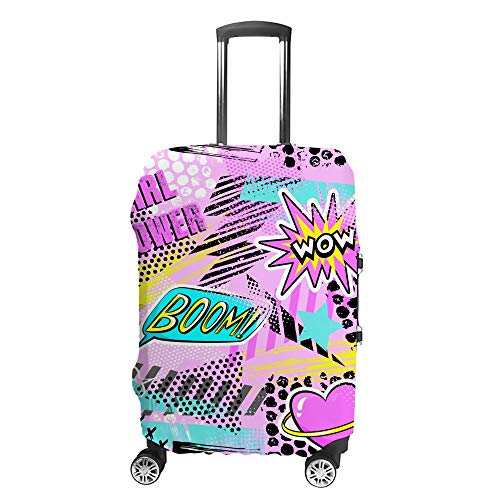 Housse de protection pour valise rose contre les rayures