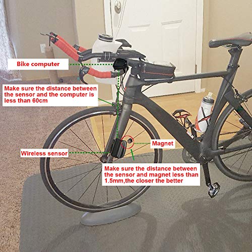 mewmewcat Computador de bicicleta sem fio com tela de luz de fundo de LCD de suporte Computador de b