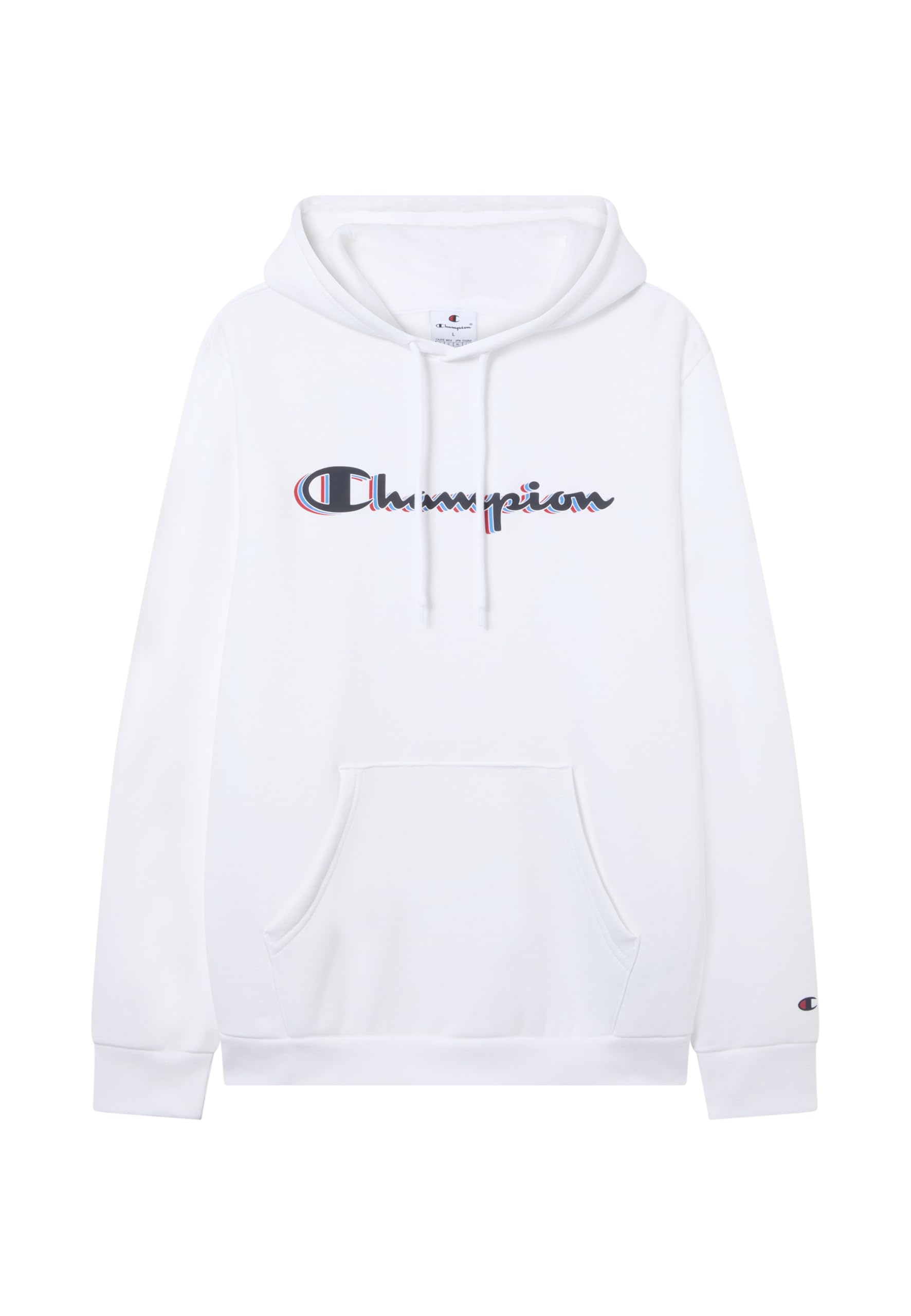 Champion Men's Legacy Man - Big Logo Hoodie, White, XL