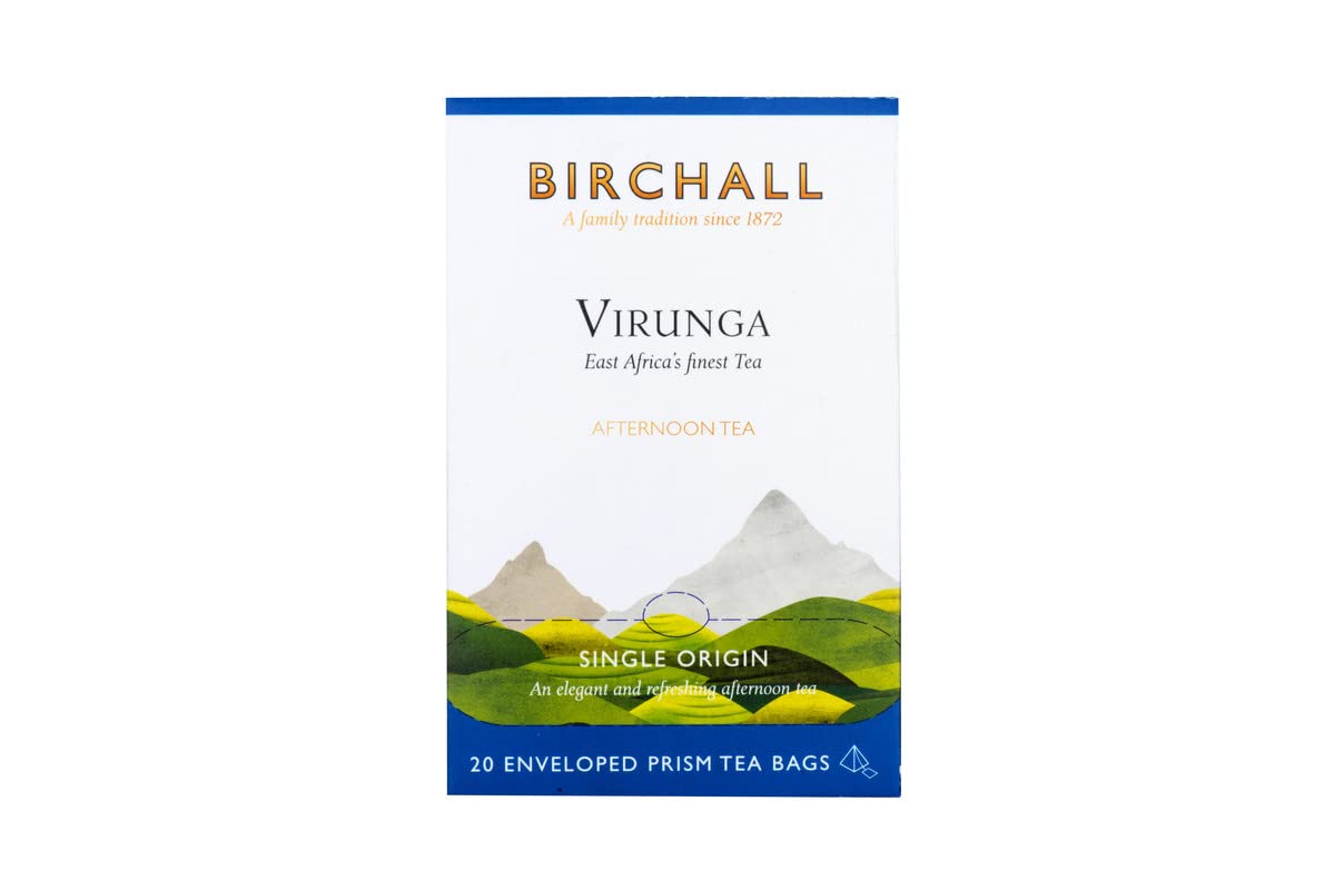 BirchallTea - Virunga Tea - 6 Boxes of 20 Enveloped Plant-Based Tea Bags - A Perfectly Aromatic and Uplifting Brew for Your Mornings and Afternoons