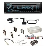 Inklusive Radioblende, Aktivsystemdapter, Antennenadapter mit Phantomeinspeisung und Entriegelungsbügel für das Werksradio.