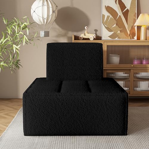 PurrJoys Sitzsack Chair, Einzelsofa, Kleine Loungesesse, Sessel Wohnzimmer, Bean Bag Chair, Sofa für Schlafzimmer, Gästezimmer, Kinderzimmer