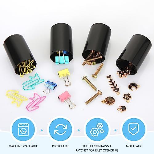 Image of JOVITEC 200 Pcs Plastic Film Canister Holder 35 mm Empty Camera Reel Containers Storage Containers Case with Lids for Small Accessories Fish Hook Film Beads(Black)