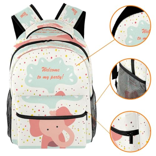 Sac à dos éléphant mignon pour école et loisirs ado - 3