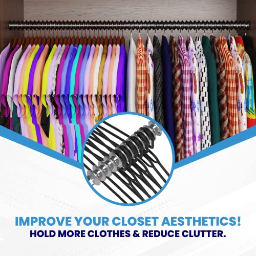 Spacecadet Brown Closet Hanger Organizers, Bundle Of Five 20" Sleeves | Works With Almost All Closet Rods & Hangers - Clutter-Free Closet Organizers And Storage Hanging Sleeves #TOP4