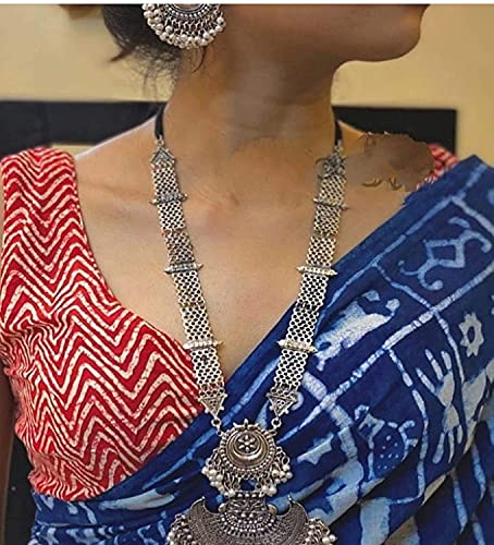 Antique Designer Indian Silver Oxidized Ethnic Traditional Gypsy Tribal Bohemian Tribal Afghani Choker Necklace Jewelry Women3