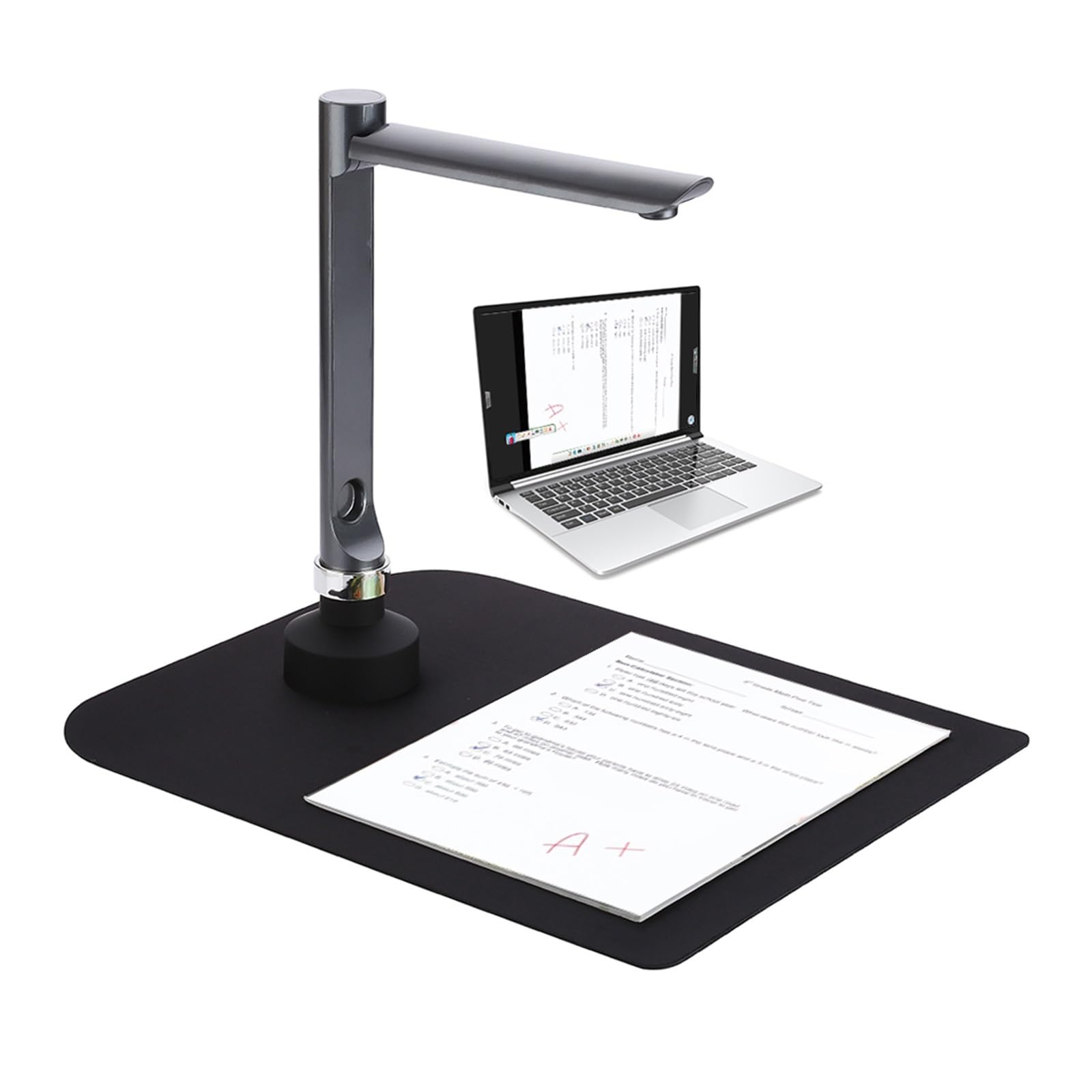 Telecamera per documenti Scanner for fotocamera for documenti USB F60A, fotocamera HD da 5 MP formato A4 con software didattico a luce LED for insegnante