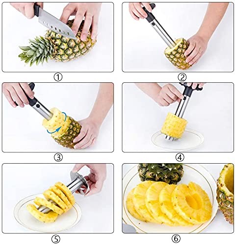 Miniatura 2 de Cortador De Piña, Pelador De Piña Acero Inoxidable, Fácil Limpieza, Para Cocina, Aros De Frutas