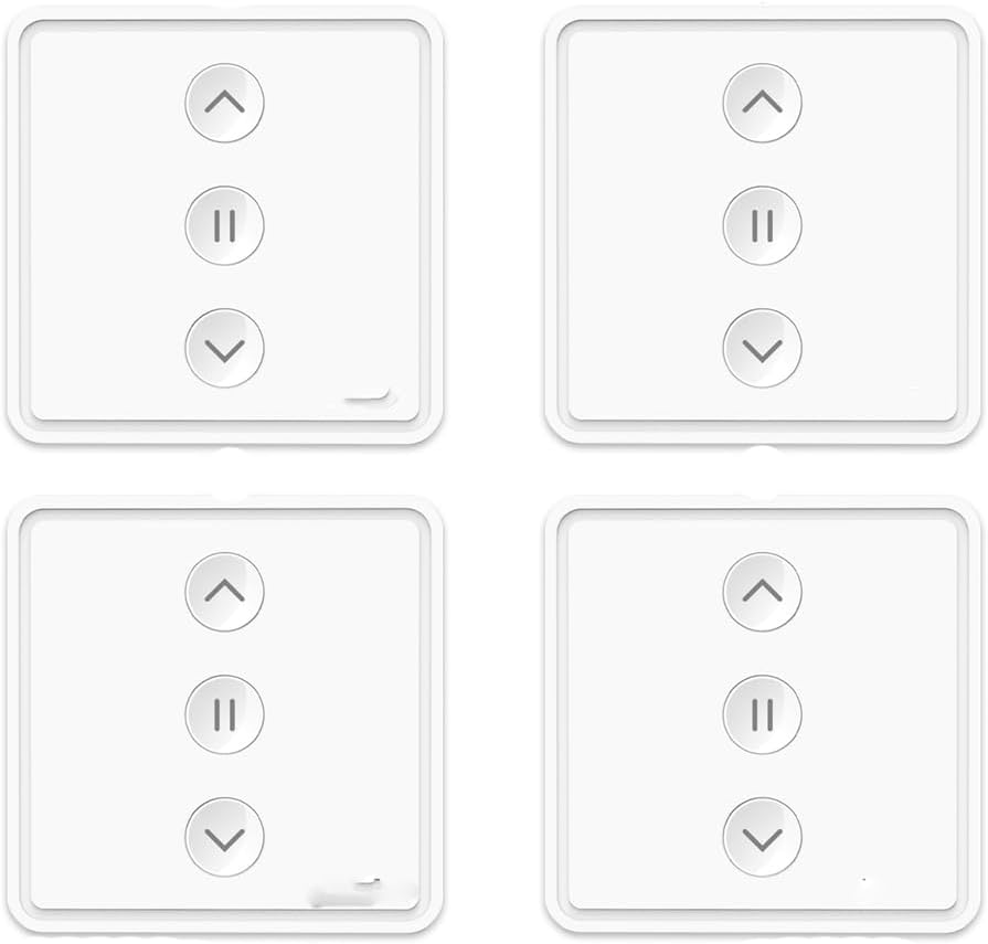 ZMIN Roller Shutter Curtains Blinds Push Button Switch - Tuya Electric Motor Engine WiFi Connected 4 Pack