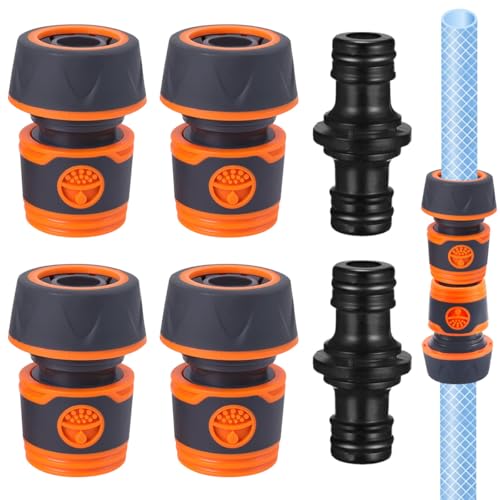 Raccord de Tuyau d'Arrosage Universel : 4 Pièces Connecteur Tuyau Arrosage 3/4, Raccord D'arrosage Rapide Connecteur Rapide et Étanche pour Jardin et...