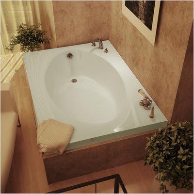 Bermuda 42 x 72 x 23" Rectangular Soaking Bathtub Color: Bone, Tile Flange: Yes, Front Skirt: No