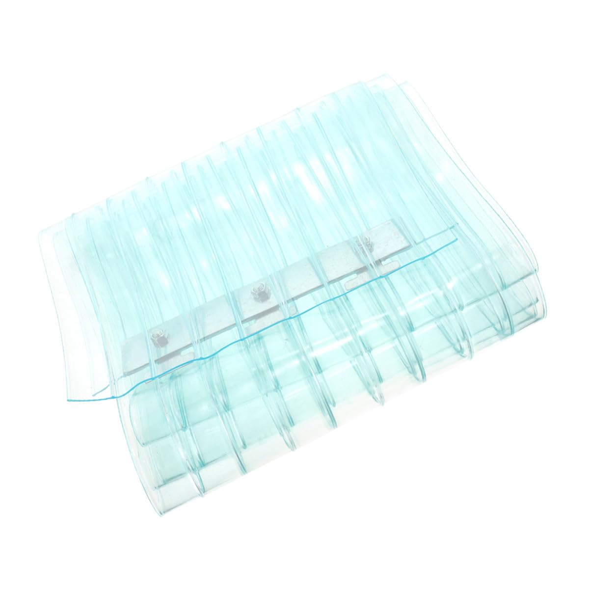 Générique Rideau de Porte Souple à Lanières PVC 1,5 Mm Épaisseur Bleu Rayé 18 Cm X 1,8 M Coupe-Vent Imperméable pour Chambres Froides Commerciales et Garages