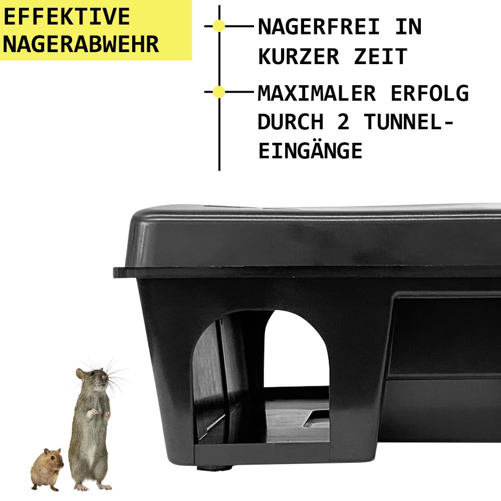 8x Scatola per esche Trappola per topi Bait Station Rat Sicuro per i Bambini Animaletti Interno Esterno Petigi
