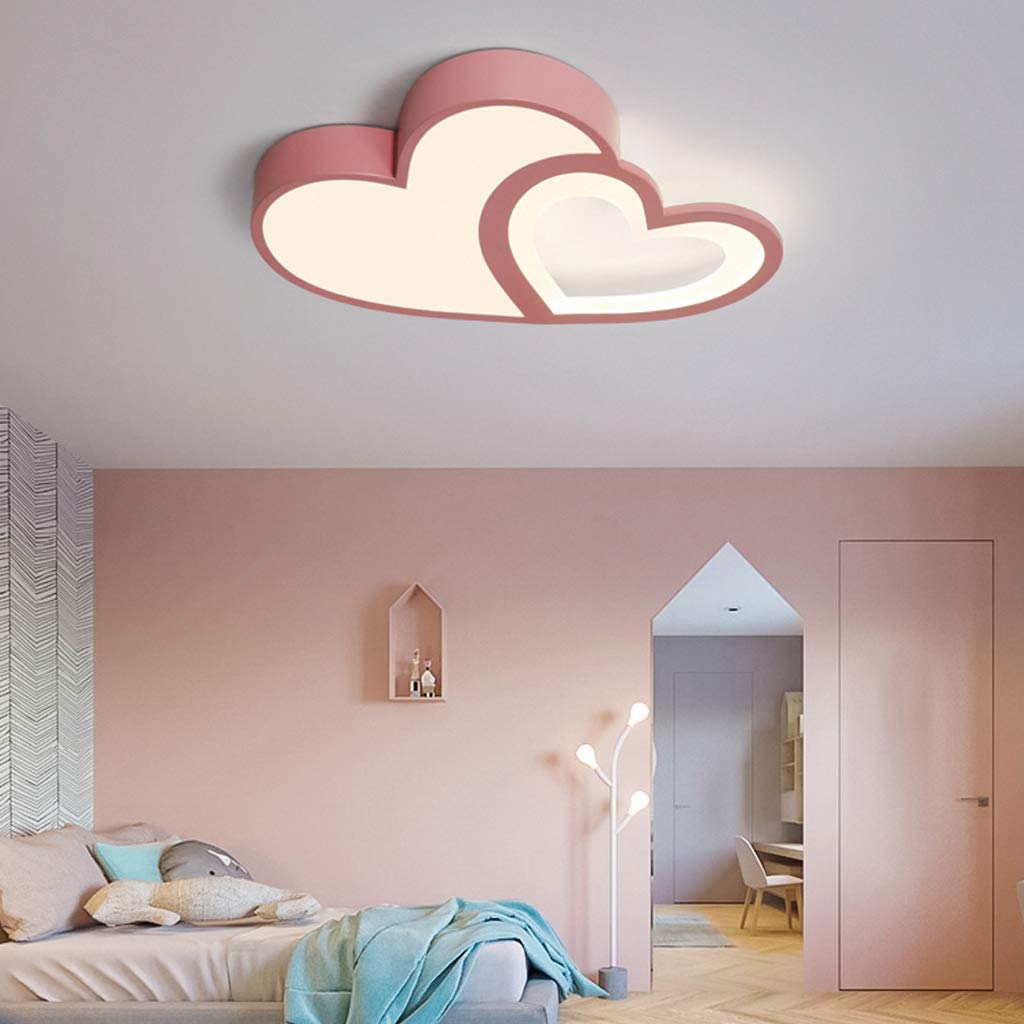 Lampada da soffitto a LED per cameretta dei Bambini, dimmerabile con Telecomando, Design Romantico a Forma di Cuore, Lampada da soffitto in Acrilico, Camera da Letto per Bambini, r