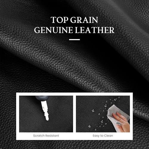 Image of befen Genuine Leather Tote Bag for Women Work, Women's Tote Handbags Shoulder Satchel Purse with Compartments and Tassel
